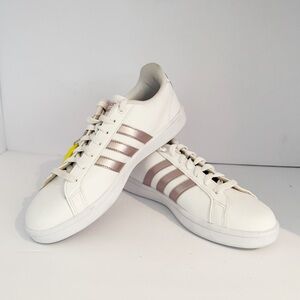 ADIDAS Women's White-Rose Gold Ortholite Float Lace-Up Casual Sneakers SZ 10 NWT